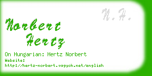 norbert hertz business card